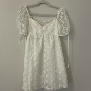 Mustard Seed White Smocked Dress